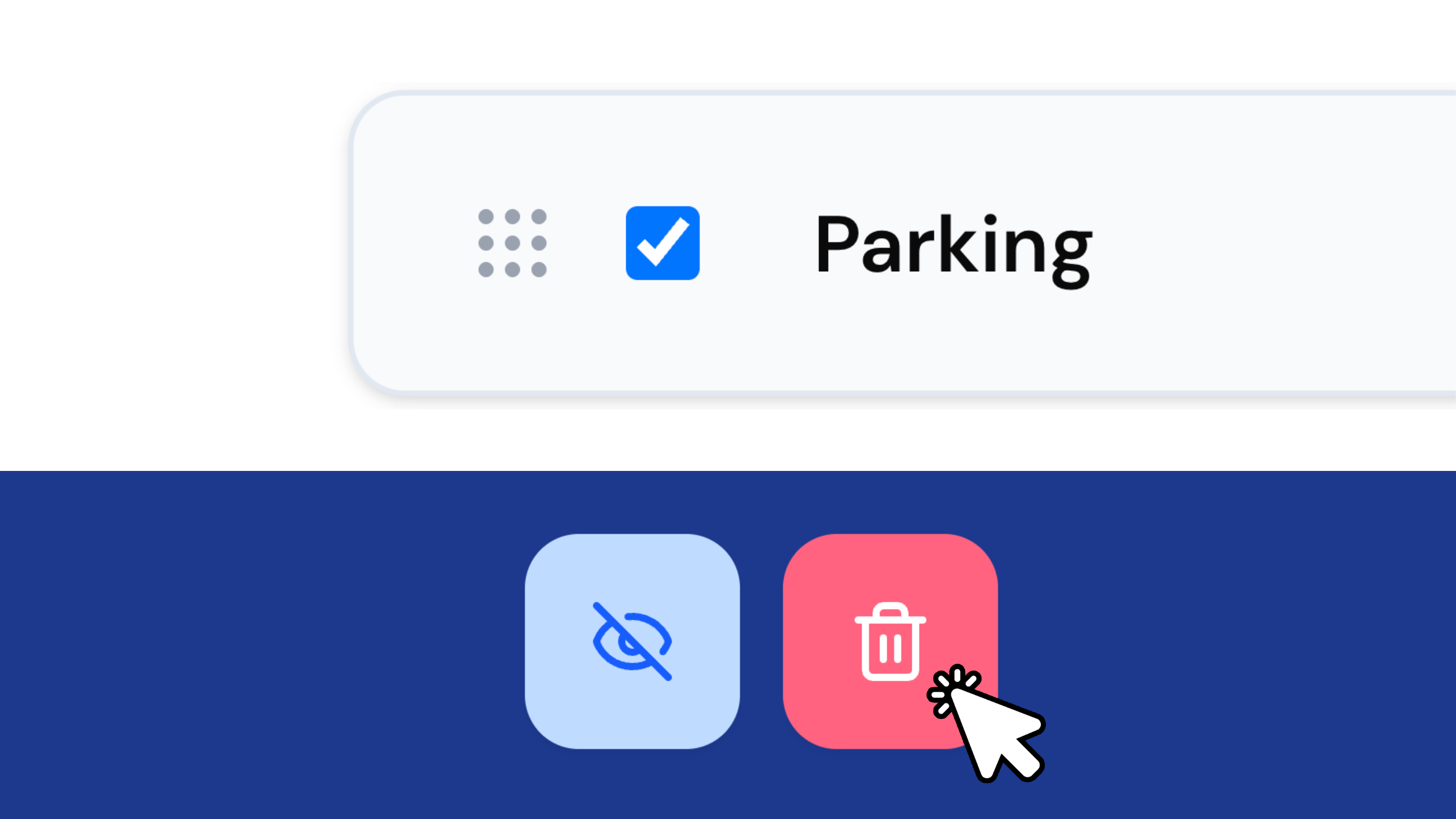 Delete or hide sections in the guidebook